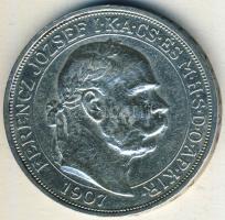 1907. 5K Ag "Koronázási évforduló" T:2/3+ pici ph