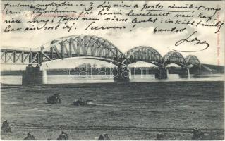 Baja-Bátaszék, vasúti híd. Ifj. Wagner Antal kiadása