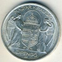 1939. 5P Ag "Horthy balra" T:2+