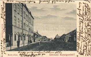 1902 Esztergom, Buda utca, Metz Sándor üzlete