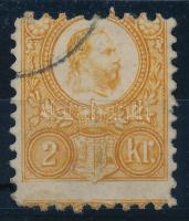 1871 Réznyomat 2kr elfogazva / Mi 8 with shifted perforation