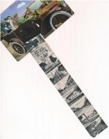 1915 Magyaróvár, Mosonmagyaróvár; Leporellolap automobillal. Gassler János kiadása