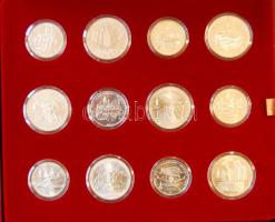 Szovjetunió 1977-80. 5R Ag (14x), 10R Ag (14x) komplett "Olimpia" sor! T:1 Eredeti díszdobozban!