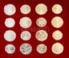 Szovjetunió 1977-80. 5R Ag (14x), 10R Ag (14x) komplett "Olimpia" sor! T:1 Eredeti díszdob...