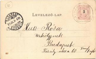 1899 (Vorläufer) Budapest XVI. Mátyásföld, Moczár Gyula nyaralója. Tisztelik a mátyásföldiek!