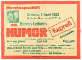 1952 Humor Expreß, osztrák plakát, ofszet, hajtásnyommal, 44,5x61 cm