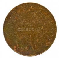 ~1970. 1Ft egyoldalas sárgaréz mini pénz Kádár címer nélkül pöttyös hátlap (12,5mm) T:1-