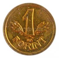 ~1970. 1Ft egyoldalas sárgaréz mini pénz Kádár címer nélkül "pöttyös hátlap" (12,5mm) T:1-