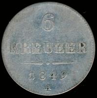 Ausztria 1849A 6Kr Ag T:3