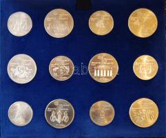 Kanada 1973-76. 5$ Ag (14x), 10$ Ag (14x) komplett "Olimpia" sor! T:1 Eredeti díszdobozban!