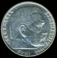 Német 3. Birodalom 1935J 5M Ag "Hindenburg" T:2/3+