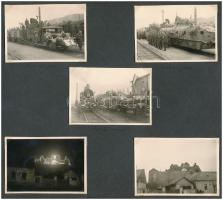 1939 Magyar katonai csapatok bevonulása a Felvidékre, a füleki vár irredenta emlékműve, 5 db kivehet...