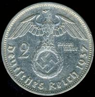 Német 3. Birodalom 1937F 2M Ag "Hindenburg" T:2/3