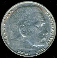 Német 3. Birodalom 1937D 2M Ag "Hindenburg" T:2/3