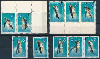 1983 Téli olimpia 6 bélyege poloskákkal / 6 stamps with plate varieties