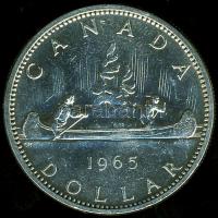 Kanada 1965. 1$ Ag "Kenu" T:2 kis ph