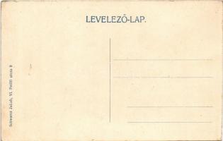 Budapest I. Dísz tér, Szent István napi körmenet. Schwarcz Jakab kiadása / Rundgang am St. Stefansta...