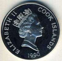 Cook-szigetek 1990. 50$ Ag "Amerika 500 éve-Jacques Cartier" T:PP