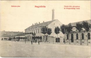 1909 Nagykőrös, Vladár-féle gőzmalom és közgazdasági bank, gabona piac. Bazsó Lajos kiadása  (EK)