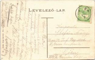 1915 Csorna, Szent István téri részlet, gyógyszertár (EK)