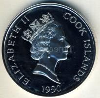 Cook-szigetek 1990. 50$ Ag "Amerika 500 éve-inka herceg" T:PP