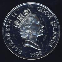 Cook-szigetek 1990. 50$ Ag "Amerika 500 éve-Samuel de Champlain" T:PP