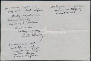 1894 Émile Ollivier (1825-1913) francia miniszterelnök, Liszt Ferenc vejének autográf levele / Autor...