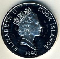 Cook-szigetek 1990. 50$ Ag "Amerika 500 éve-Henry Hudson" T:PP