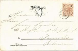 1898 Maribor, Marburg; Deutsches Studentenheim / German student dorm's charity fund art postcar...