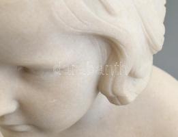 Szentgyörgyi István (1881-1938): Női büszt. Fehér márvány. jelzett (Szentgyörgyi 1938). m:39 cm Mini...