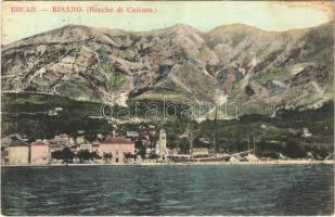 1908 Risan, Risano; Bocche di Cattaro / The Bay of Kotor, sailing vessel / Boka Kotorska. G. M. Dobnjakovic (fl)