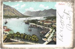 1905 Kotor, Cattaro; port, ships (tear)
