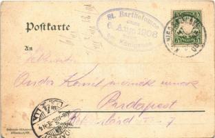 1908 Familie Watzmann (Bayern) / Bavarian mountain with human face, Watzmann family. Gebrüder Mühlst...