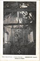 Guerre 1914-1915. Armancourt (Somme), Interieur de lEglise / WWI ruins, church interior (EK)