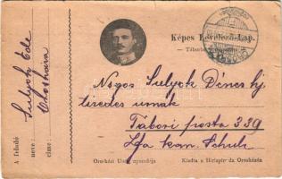 1918 Első világháborús tábori postai levelezőlap IV. Károly király arcképével. Orosházi Újság nyomdája kiadása / WWI Austro-Hungarian K.u.K. military field postcard, Charles I of Austria. Feldpostkarte (szakadások / tears)