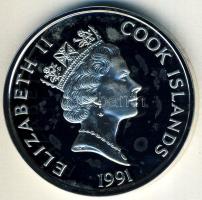 Cook-szigetek 1991. 50$ Ag "Amerika 500 éve-Peter Minuit" T:PP
