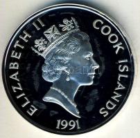 Cook-szigetek 1991. 50$ Ag "Amerika 500 éve-Robert Fulton" T:PP
