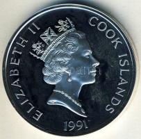 Cook-szigetek 1991. 50$ Ag "Amerika 500 éve-Maximilian császár" T:PP