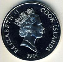 Cook-szigetek 1991. 50$ Ag "Amerika 500 éve-Vasco Nunez de Balboa" T:PP