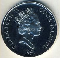 Cook-szigetek 1991. 50$ Ag "Amerika 500 éve-Ferdinand Magellan" T:PP