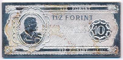 1996. 1946. 10Ft jelzett Ag bankjegy veret (48,29g/0.999/37,5x80mm) T:PP patina