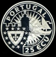 Portugália 1992. 25Ecu Ag "II. János" T:PP csak 20.000 db!