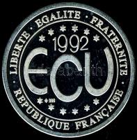 Franciaország 1992. 1Ecu Ag "Nagy Károly" T:PP