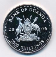 Uganda 2006. 2000Sh Ag "A labdarúgás halhatatlanjainak csarnoka - Brazília, 2000-es évek" ...
