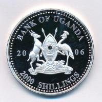 Uganda 2006. 2000Sh Ag "A labdarúgás halhatatlanjainak csarnoka - Brazília, 1960-as évek" ...