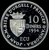 Andorra 1994. 10D Ag "Andorra az Egyesült Nemzetek tagja" T:PP