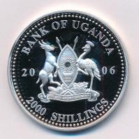 Uganda 2006. 2000Sh Ag "A labdarúgás halhatatlanjainak csarnoka - Argentína, 1980-as évek"...