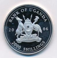 Uganda 2006. 2000Sh Ag "A labdarúgás halhatatlanjainak csarnoka - Anglia, 1960-as évek" bi...