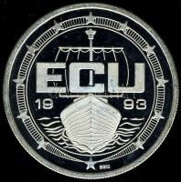 Dánia 1993. 1Ecu Ag "Koppenháha" T:PP R! csak 9999db!