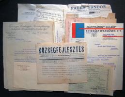 1910-1940 27db fejléces számla vegyes minőségben